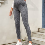 Maternidad leggings con cinta con letra