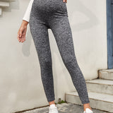 Maternidad leggings con cinta con letra