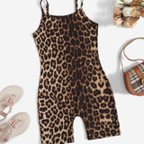 Tween Girl Leopard Print Cami Jumpsuit