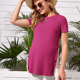 Maternidad Camiseta con boton lateral tejido de canale