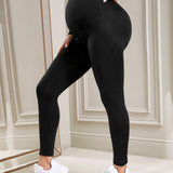 Maternidad Leggings de cintura ancha