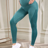 Maternidad Leggings de cintura ancha inconsutil