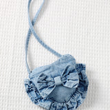 Young Girl Button Front Denim Dress