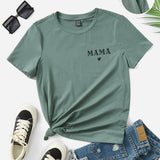 Maternidad 1 pieza Camiseta con estampado de letra con cremallera lateral