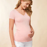 BASICS Maternidad Camiseta unicolor escote V