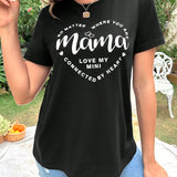 Maternidad 1 pieza Camiseta con estampado de corazon y slogan amamantamiento