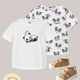 Cozy Cub Baby Boy 2 piezas camiseta con estampado de panda
