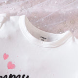 Vestido De Camiseta Grafica Con Figura De Bebe Y Letras Para Ninas