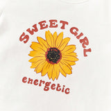 Cozy Cub Bebe 1 pieza Camiseta con estampado floral con slogan