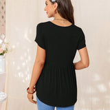 DEARCASE Maternidad Camiseta unicolor peplum