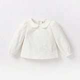 Cozy Cub Bebe nina de cuello bobo Blusa & de doble botonadura bajo fruncido Vestido pichi