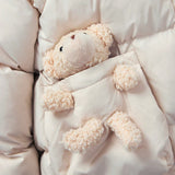 Cozy Cub Abrigo con capucha para bebe nina, informal, con relleno grueso, oso de peluche, decoracion de muneca