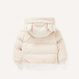 Cozy Cub Abrigo de pana con capucha informal y grueso para nina con bolso de felpa, ideal para el calor del invierno