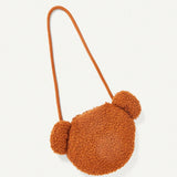 Cozy Cub Abrigo de pana con capucha informal y grueso para nina con bolso de felpa, ideal para el calor del invierno