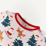 Cozy Cub Bebe nina 2 piezas Camiseta con estampado de Papa Noel de Navidad & 2 piezas Pantalones