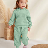 Cozy Cub Bebe nina Pantalones deportivos con capucha de manga raglan