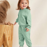 Cozy Cub Bebe nina Pantalones deportivos con capucha de manga raglan