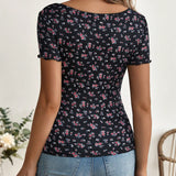 Maternidad Camiseta con estampado floral