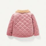 Cozy Cub Bebe nina Abrigo acolchado con bolsillo oblicuo cuello de borreguito