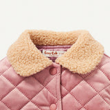 Cozy Cub Bebe nina Abrigo acolchado con bolsillo oblicuo cuello de borreguito