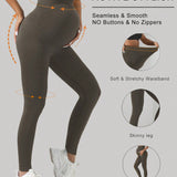 Maternidad Leggings de talle alto control de barriga levantamiento de gluteos muslo mas delgado & transpirable suave