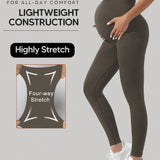 Maternidad Leggings de talle alto control de barriga levantamiento de gluteos muslo mas delgado & transpirable suave