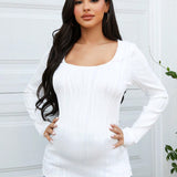 Maternidad Camiseta de cuello scoop