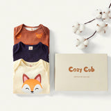 Cozy Cub Bebe nina 3 piezas Mono con estampado de dibujos animados