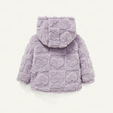 Cozy Cub Bebe nina Trenca peluche duffle con capucha