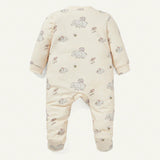 Cozy Cub Bebe nina 2 piezas Mameluco con pie con estampado de dibujos animados con cremallera