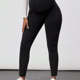 Leggings Premama Con Forro Polar Y Cinturilla Ajustable Con Detalle De Letra