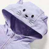 Cozy Cub Chaqueta Con Capucha Y Estampado De Gato Adorable Para Bebe Nina Con Orejas En 3d