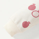 Cozy Cub Bebe Nina 2 Piezas Jersey Con Estampado De Letra Y Cereza Con Ribete De Volante