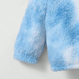 Bebe nino Capucha teddy de tie dye con pantalones