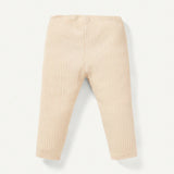 Cozy Cub Baby Girls' 3pcs Solid Colored Elastic Waist Pants With Button Detail