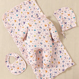 Conjunto De Pijamas De 4 Piezas De Otono Para Bebe Nina Con Estampado De Mariposas