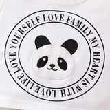 Lindo 2 Unids/set Conjunto De Camiseta Y Pantalones Cortos De Panda De Manga Corta Para Bebe