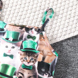Vestido Camisero Con Estampado De Gato Para Nina Pequena