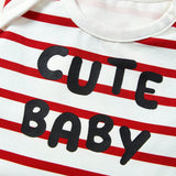 Cozy Cub Nueva Caja De Regalo Para Nina Recien Nacida, Que Incluye Una Camisa De Manga Larga Con Forma De Corazon Y Con Patron De Letras Y Rayas, Pantalones A Juego, Vincha (5 Piezas/set)