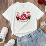 Camiseta De Manga Corta Impresa Con Ositos De San Valentin Para Ninas Adolescentes Informal Y Simple, Para Verano