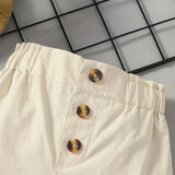 Pantalones Cortos De Color Caqui Claro, Informales Y Elegantes Para Bebes, Para Primavera Y Verano