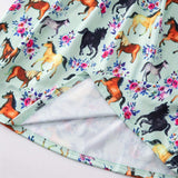 Vestido Sin Mangas Con Adornos De Grafico De Pony Adorable, Ropa De Verano Para Ninas, Regalo