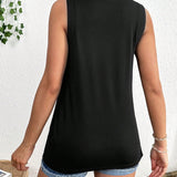 Camiseta Sin Mangas Premama Holgada Con Cuello En V Largo