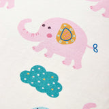 Cozy Cub Pijama Ajustado Para Nina Con Estampado De Elefante De Dibujos Animados, Conjunto De Pantalones Largos Y Camiseta De Manga Larga, 4 Piezas