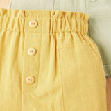 Conjunto De 3 Piezas De Pantalones Cortos Lisos Con Cintura Elastica De Verano Informal Para Bebe Nina