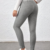 Leggings Ajustados A La Cintura Ajustable Para Mujeres Embarazadas