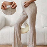 Pantalones Acampanados Con Cintura Ajustable Para Mujeres Embarazadas