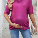 Camiseta Premama Holgada Con Cuello Redondo