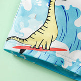 Pantalones Cortos Tejidos De Punto Impresos En Digital De Arbol De Coco, Dinosaurio Y Surf Para Bebe Nino, Estilo De Vacaciones