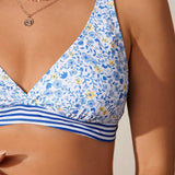 Conjunto de bikini de maternidad con rayas, banador de maternidad